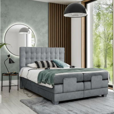 Modern gray bed double bed 160x200cm bedroom design modern decor