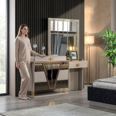 Modern dressing table luxury furniture mirror new bedroom furnishings