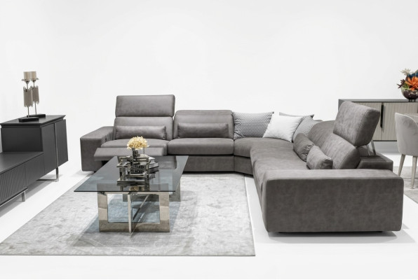 L-shaped sofa modern corner sofa living room set furnishing design coffee table