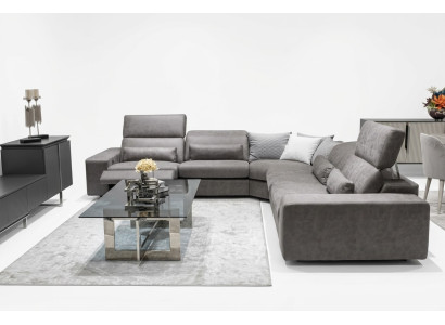 L-shaped sofa modern corner sofa living room set furnishing design coffee table