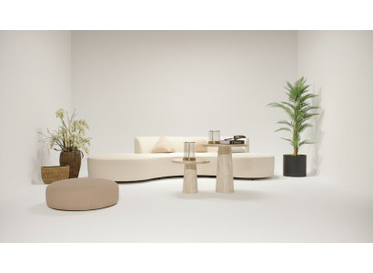 Living room set sofa four-seater couch design coffee table stool textile furniture