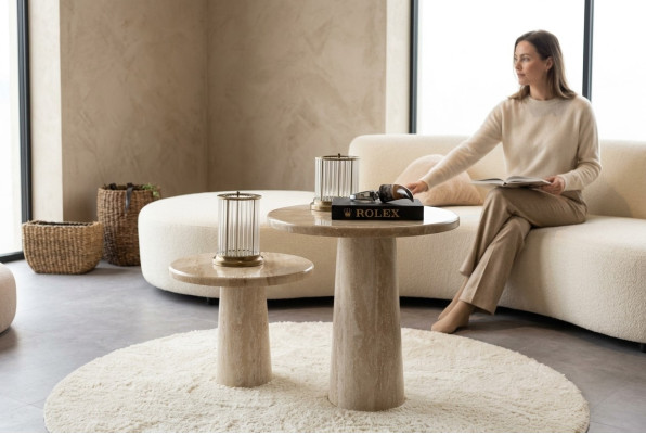 2x coffee tables living room set wood furniture design modern decor