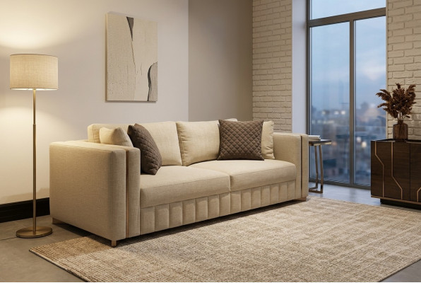 Living room sofa three-seater design furnishing modern furniture new textile