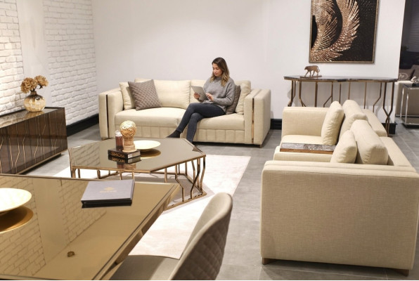 Living room set sofa two-seater modern sofa three-seater upholstered furniture coffee table