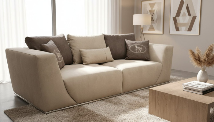 Living room sofa three-seater modern sofa couch upholstery furniture textile furnishings