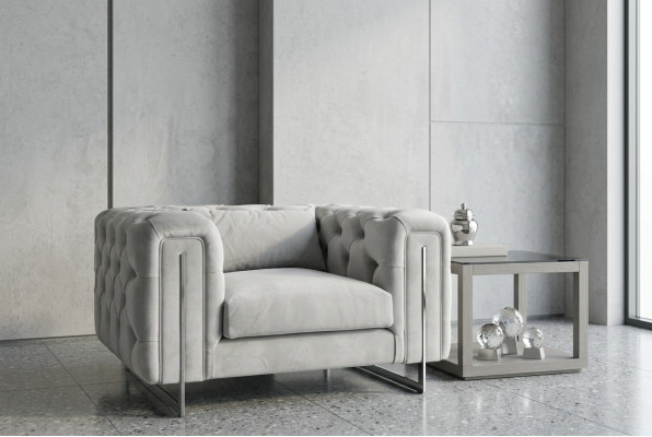 Modern armchair living room Chesterfield furniture upholstery furnishings textile