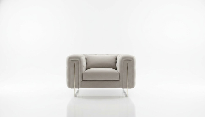 Modern armchair living room Chesterfield furniture upholstery furnishings textile