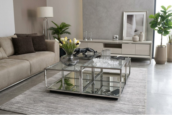 Modern glass coffee table living room furniture new design décor
