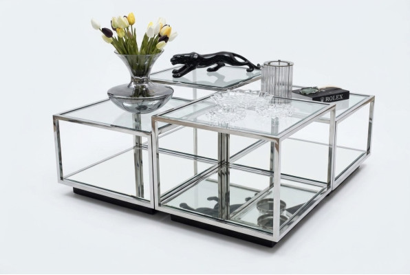 Modern glass coffee table living room furniture new design décor