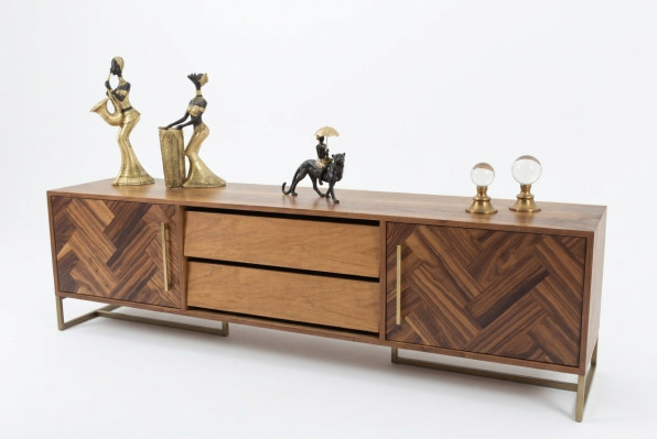 Brown TV Stand RTV Sideboard Living Room Furniture Modern Luxury New