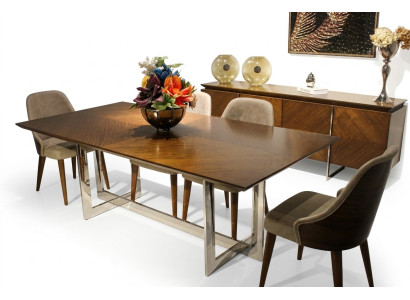 Complete set dining table luxury dining room design furniture sideboard 4x chairs