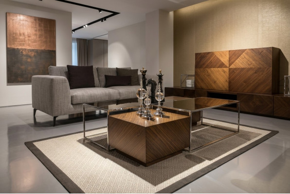 Luxury coffee table living room furniture wood with glass design modern new