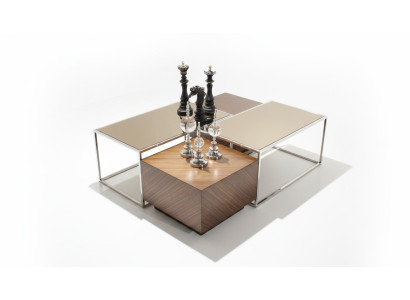 Luxury coffee table living room furniture wood with glass design modern new