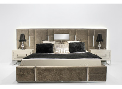 Luxury bedroom furniture complete set 3-piece double bed 2x bedside tables