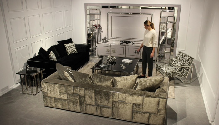 Modern living room set, sofa suite, furniture design, wall unit, coffee table complete