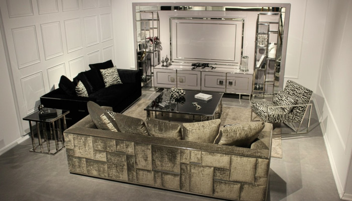 Modern living room set, sofa suite, furniture design, wall unit, coffee table complete