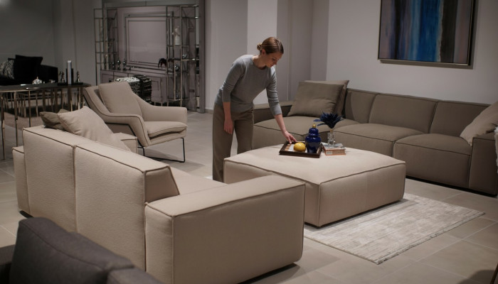 Living room furniture set 4-piece luxury furnishings sofa suite design corner sofa