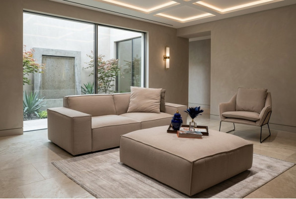 Living room furniture luxury complete 2-piece design sofa three-seater furnishing stool