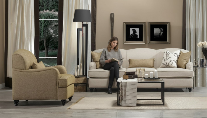 Sofa Set 2-piece Three-seater Sofa Modern Armchair Sofa Design Living Room