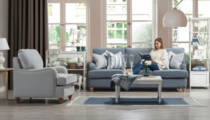 2-piece sofa set living room furniture three-seater sofa luxury armchair new