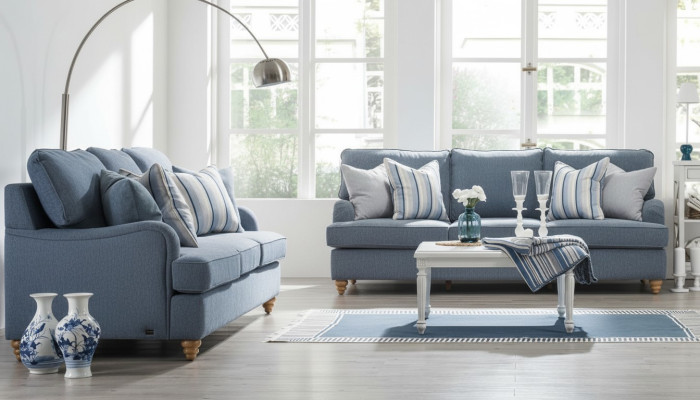 Sofa three-seater 2x living room luxury furniture modern design furnishing
