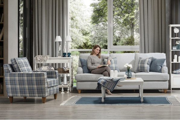 Luxury Living Room Set Modern Furniture Sofa Three-Seater Design New Armchair