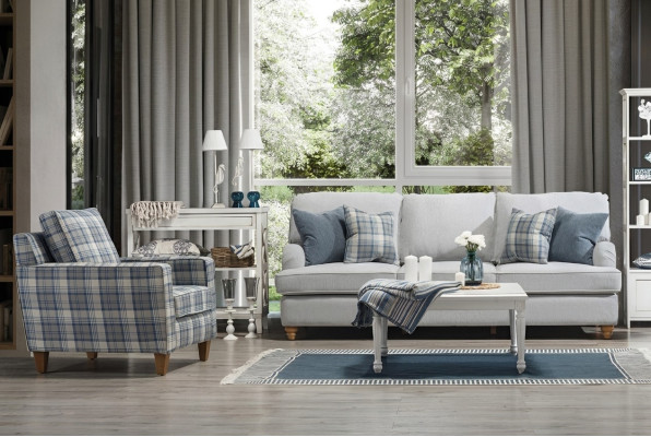 Luxury Living Room Set Modern Furniture Sofa Three-Seater Design New Armchair