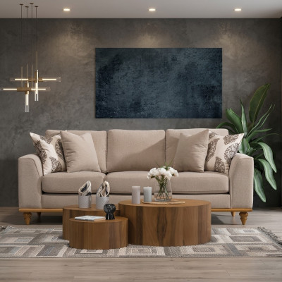 Sofa three-seater living room design modern furniture luxury beige sofas