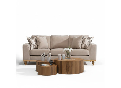 Sofa three-seater living room design modern furniture luxury beige sofas