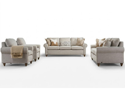Living room sofa set modern design furniture 2x three-seater sofas 2x armchairs