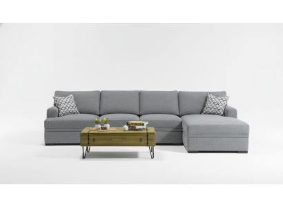 Sofa L-shape Style Modern Gray Corner Sofa Living Room Furniture Design Decor