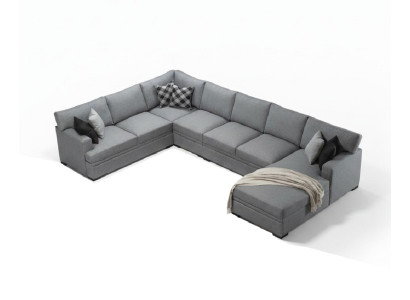 Modern design furniture sofa U-shape gray corner sofa living room setup new