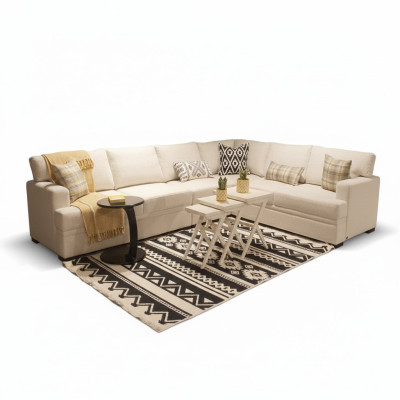 Sectional L-Shaped Modern Sofa Couch Living Room Upholstered Furniture Luxury