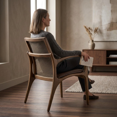 Armchair Dining Room Modern Chair Wood Furniture Design Interior