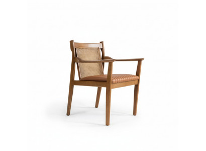Modern wooden armchair upholstered leather dining room chair new furniture
