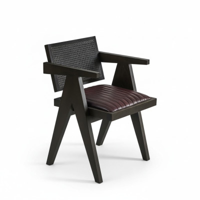 Wood chair design brown armchair dining room furniture seating furnishing new