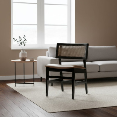 Dining room chair black wood chair new furniture upholstered seat design modern