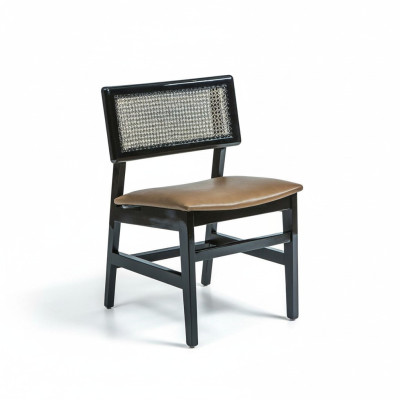 Dining room chair black wood chair new furniture upholstered seat design modern