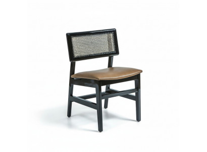 Dining room chair black wood chair new furniture upholstered seat design modern