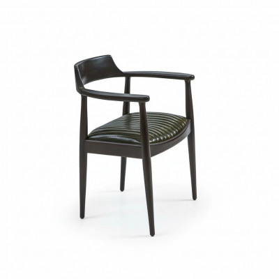 Dining room design chair with armrests new furniture seat black wooden chair