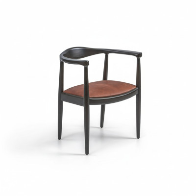 Design furniture chair with armrests wooden chair new furnishings upholstered seat