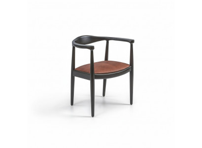 Design furniture chair with armrests wooden chair new furnishings upholstered seat