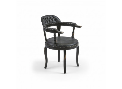 Luxury design upholstered chair with cushion seat dining room wood chair with armrests