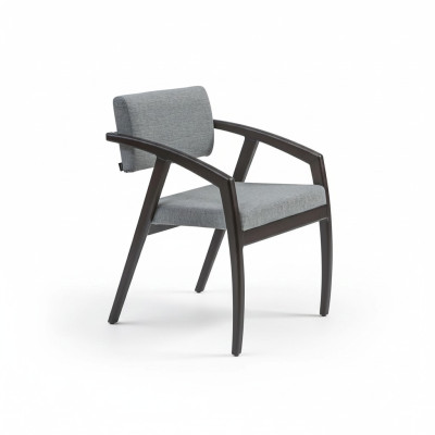 Chair with armrests upholstered seat dining room wood design luxury style new