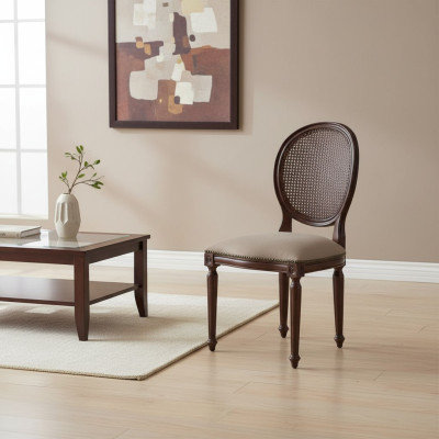 Design chair dining room style classic padded seat furnishing wood chair