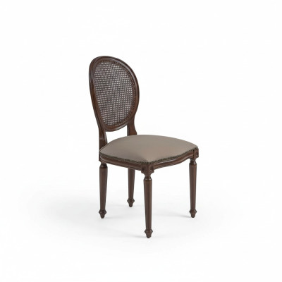 Design chair dining room style classic padded seat furnishing wood chair