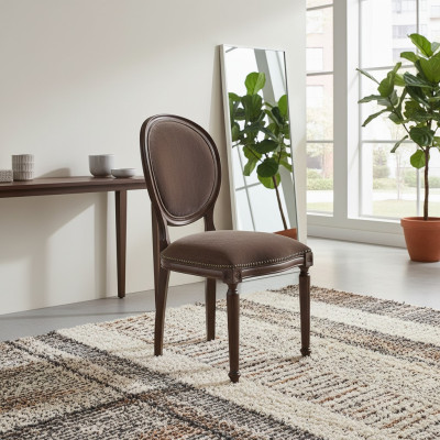 Designer luxury classic dining room chair chairs seat upholstered seat wood