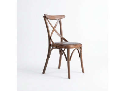 Wooden designer chair luxury dining room furniture brown new establishment
