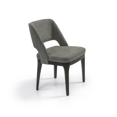 Gray chair luxury designer furniture dining room upholstered seat modern furnishings