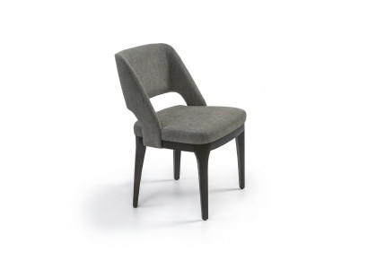 Gray chair luxury designer furniture dining room upholstered seat modern furnishings